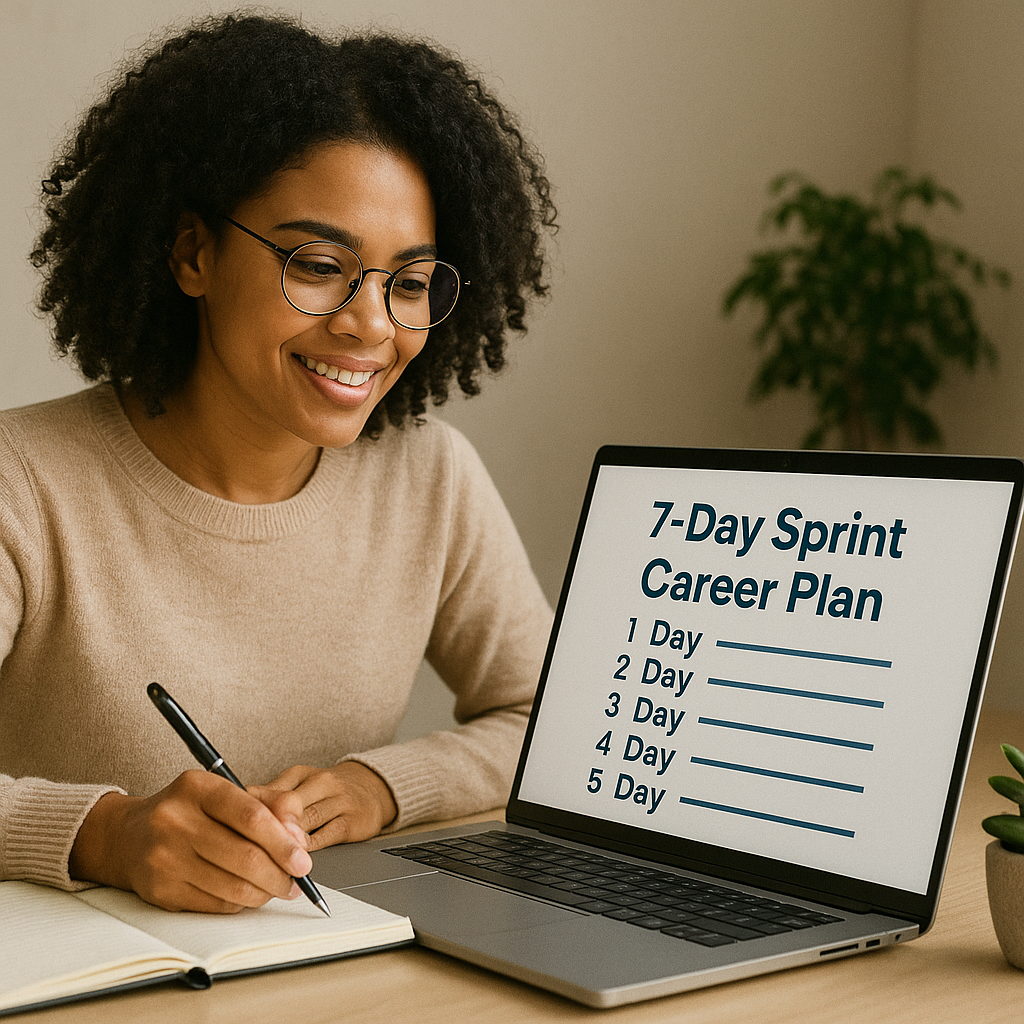 7-day proof sprint career plan