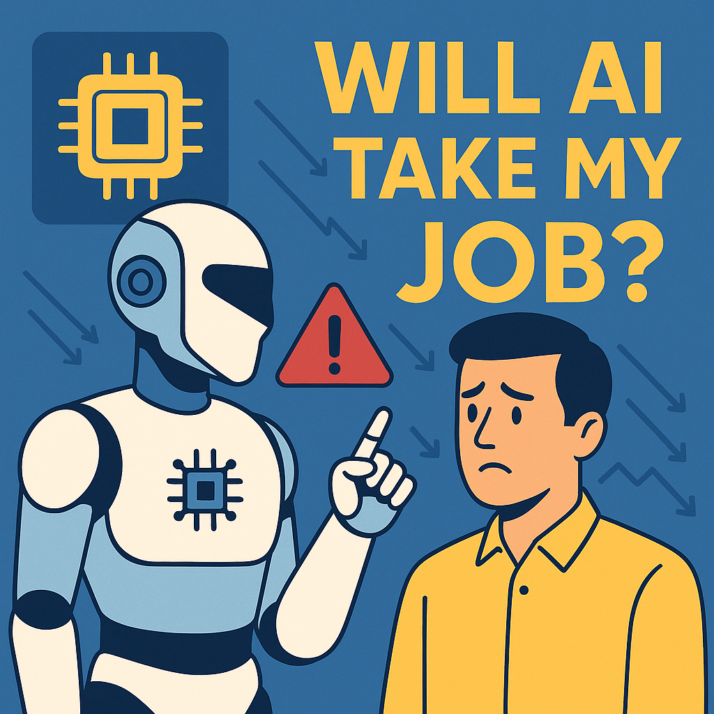 Human and AI working together illustration