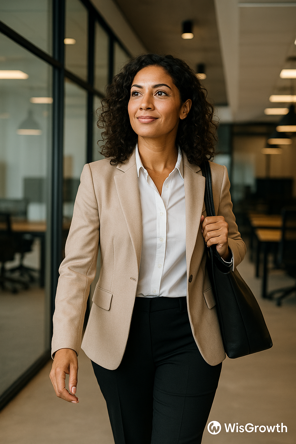 Woman confidently stepping back into work