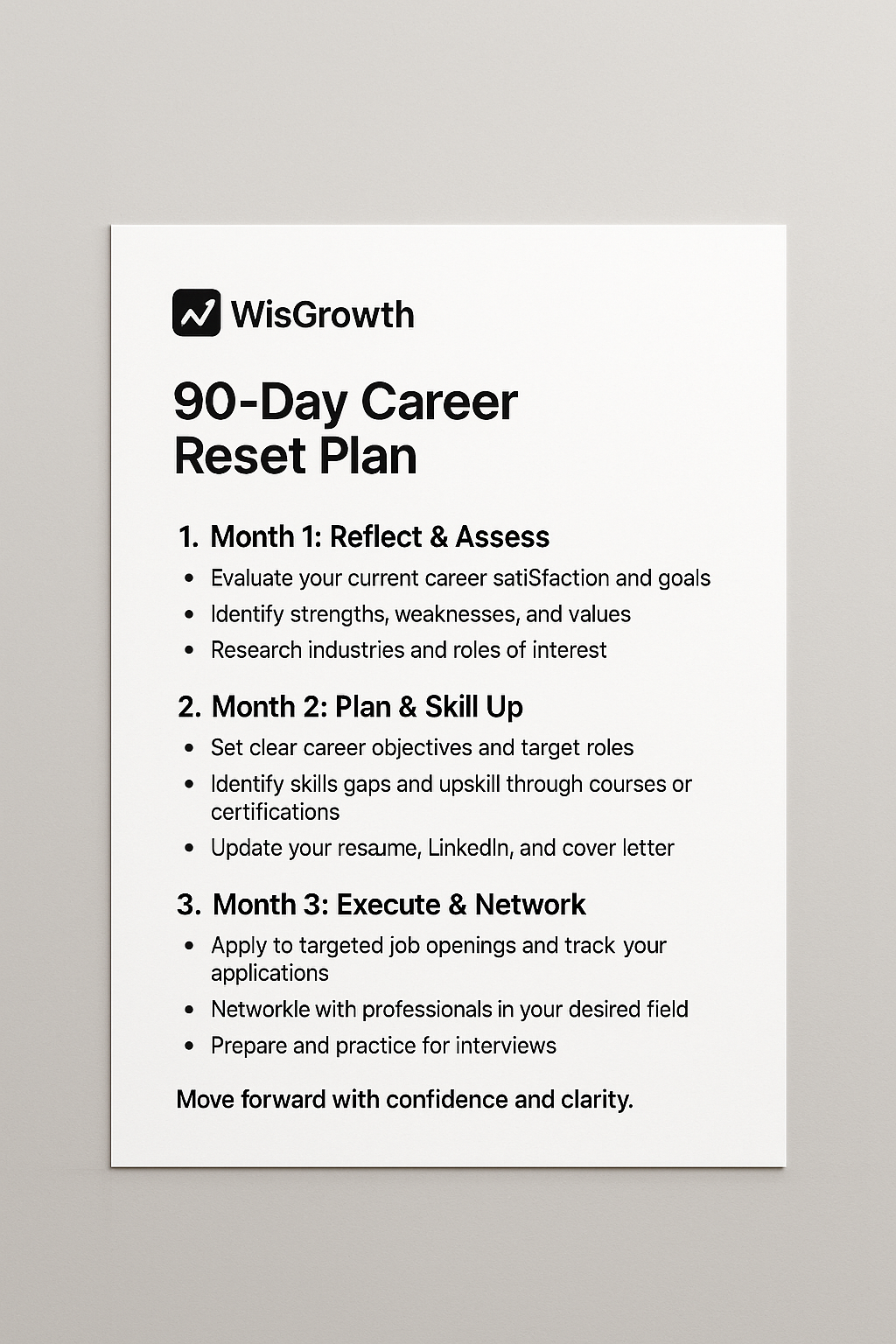 90 day career reset plan
