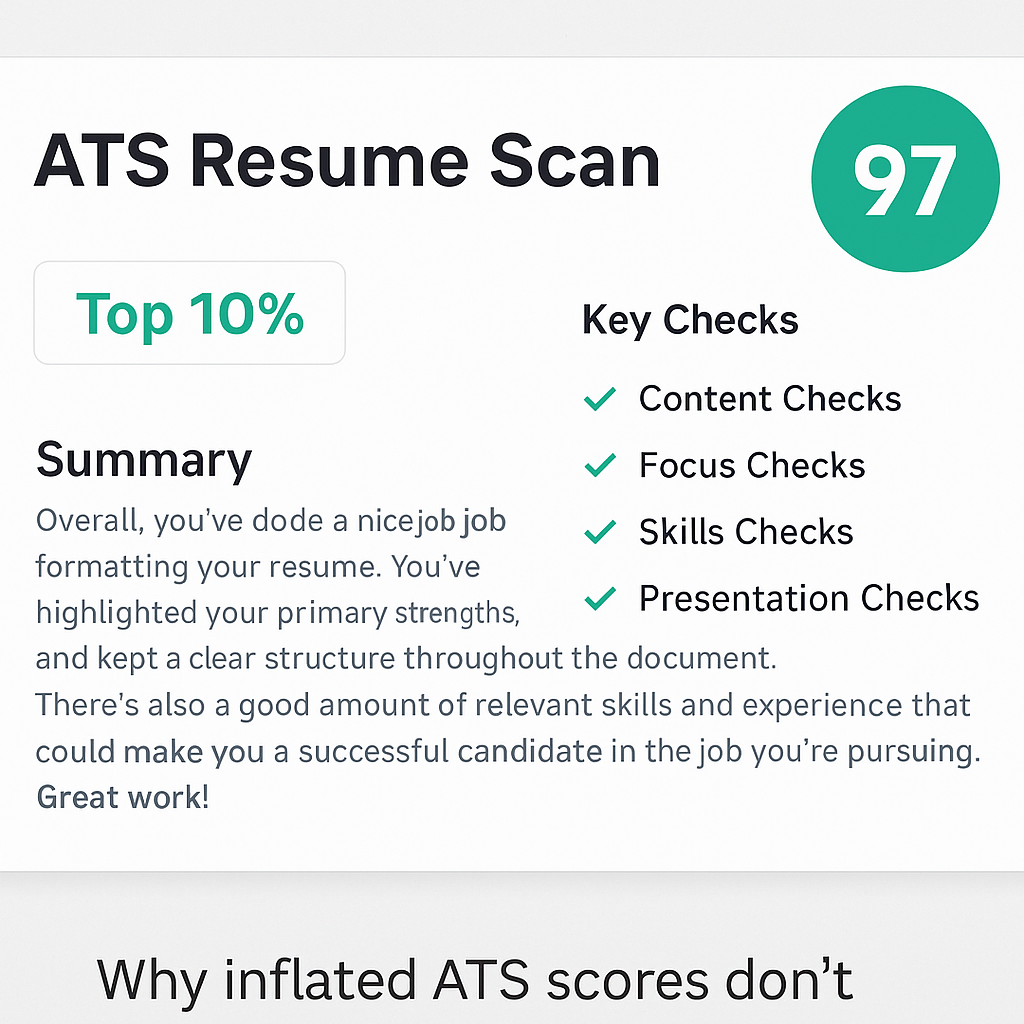 ATS resume scan example screenshot