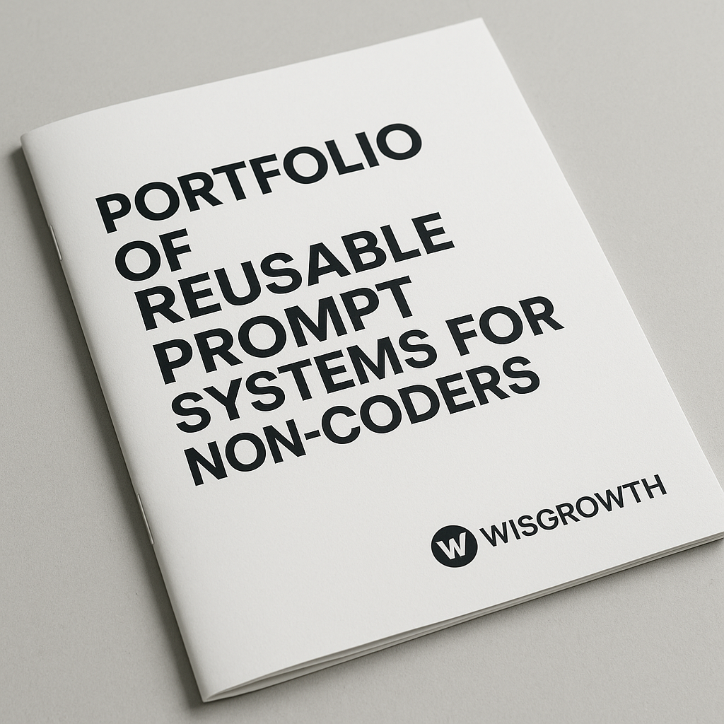 Portfolio of reusable prompt systems for non-coders