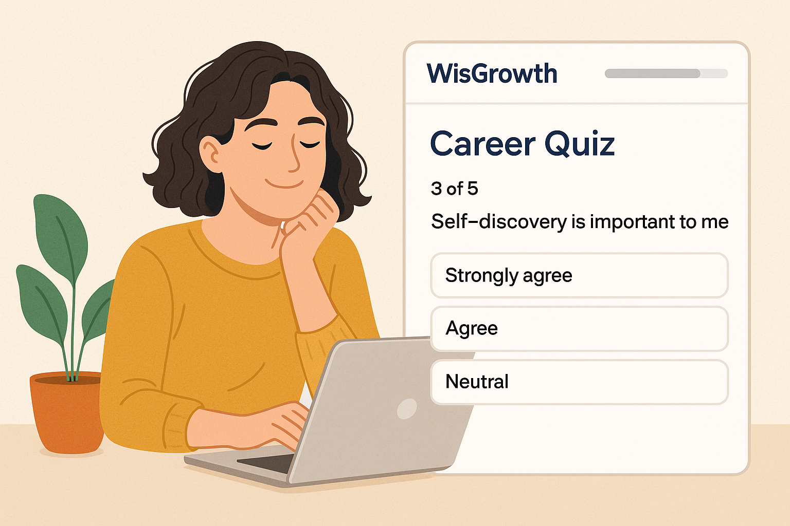 Self discovery through career quiz