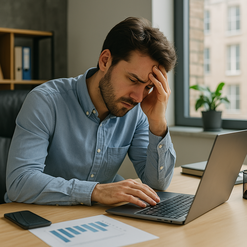 Person feeling stuck at work